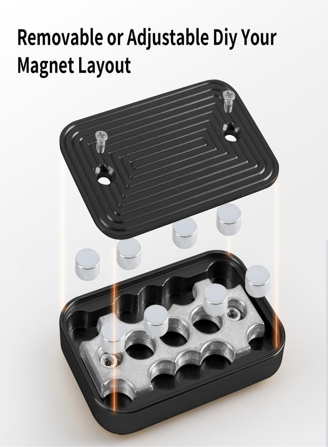 cntjv Fidget Toys Adults Metal Magnetic Fidget Slider Magnet Finger Haptic EDC Helps for Adults Office Desk Finger Massage Relief Anxiety and Stress (Black) - Image 4